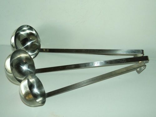 Alegacy Ladle Set of Three (3) Stainless Steel Ladles -  3 oz, 6 oz, 8 oz