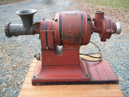 Vintage hobart model 189015 1/4 hp commercial cast iron meat / coffee grinder for sale