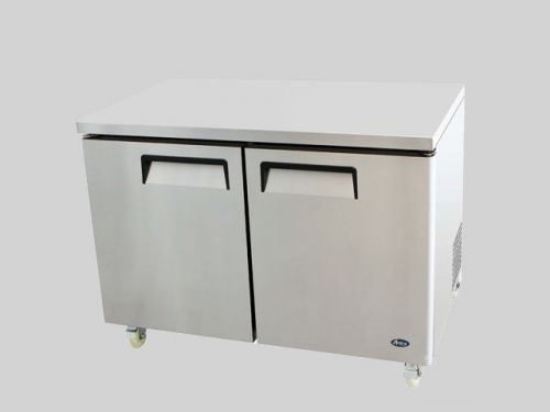 New atosa double two 2 door undercounter refrigerator mgf8402 nsf for sale