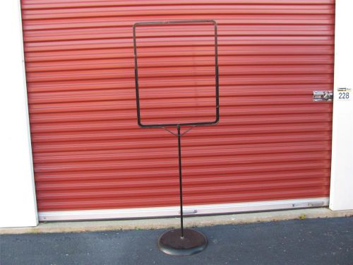 1 FREE STANDING POSTER SIZE SIGN HOLDER BLACK-GOOD USED CONDITION