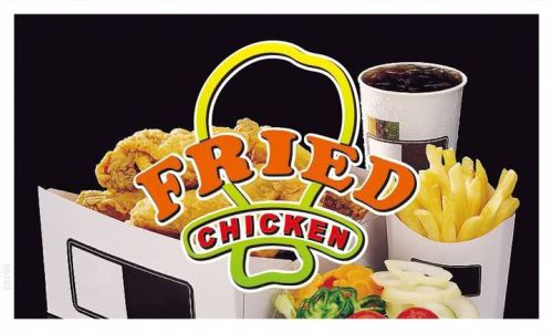 Bb193 fried chicken shop banner sign for sale