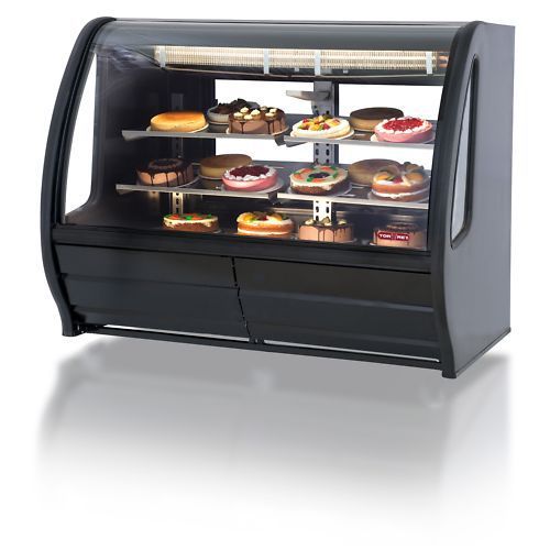 74&#034; CURVED GLASS DELI BAKERY DISPLAY CASE REFRIGERATED