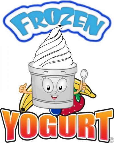 Frozen Yogurt Decal 24&#034; Concession Restaurant Food Truck Ice Cream Shop