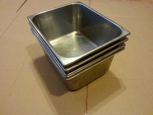 2 Vollrath Supper Pan &amp; 2 MGST-1206  Stainless Steel Steam Table Pans