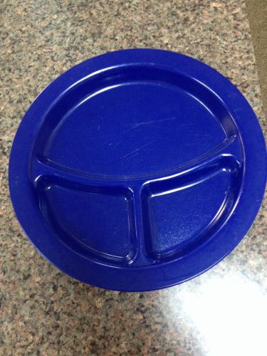 Cambro 3 Section Plastic Restaurant Plates 9&#034; Used