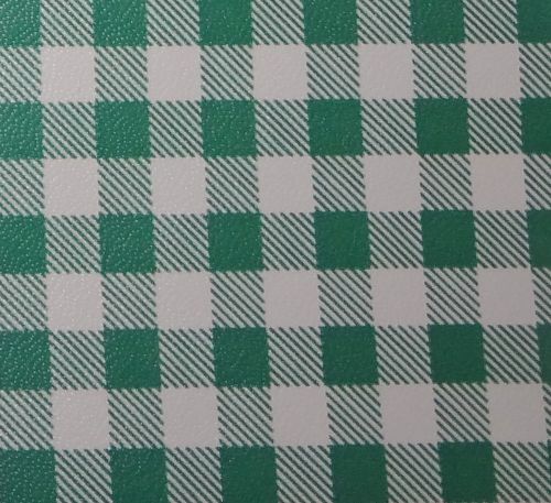 Carlisle 46 x 46 Square Green Checkered Design Vinyl Tablecloth Table Cloth