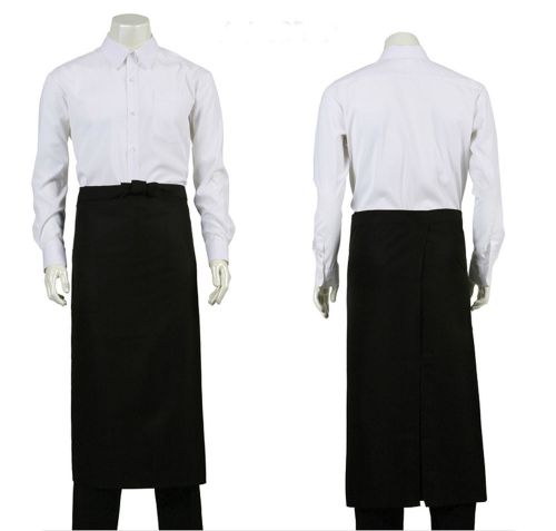 new brlack barista waiter server aprons Wrap style with 1pocket on the side chef