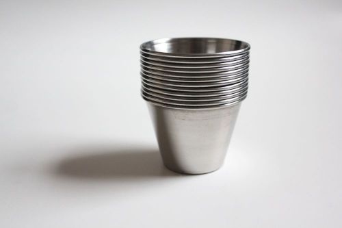 SET OF 12 STAINLESS STEEL SAUCE CUPS FREE SHIPPING
