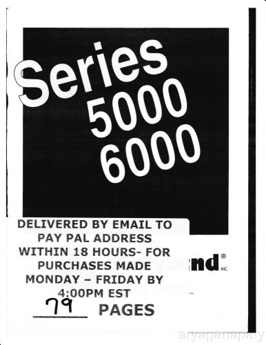 Polyvend series 5000 6000 service manual pdf sent by email for sale