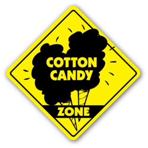 COTTON CANDY ZONE Sign cart concession machine fair carnival candy foodie eat