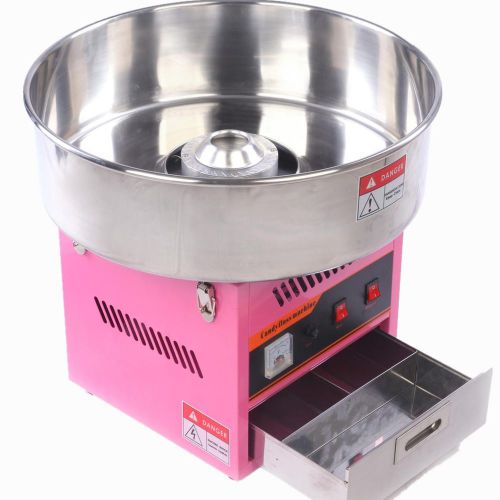 Used 950W 220V Electric Candy Floss Cotton Machine Maker Party Stainless US Plug