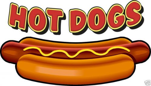 Hot Dogs Concession Decal 10&#034; Food Restaurant  Menu
