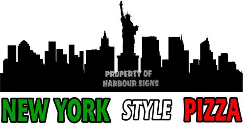 New York Style Pizza Decal 24&#034; Concession Restaurant  Food Truck Sign Sticker