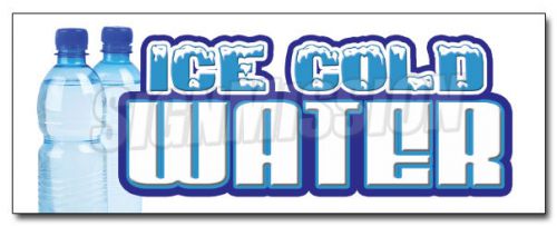 12&#034; ICE COLD WATER DECAL sticker bottled water stand bottle spring iced drinks