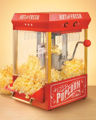 Red Popcorn Party Bar Style Pop Corn Maker Popper Commercial MachineTabletop