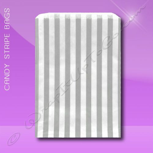 Candy Stripe Bags 7 x 9 –  Grey Stripes