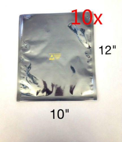 10 esd anti-static shielding bags, 10&#034;x12&#034; in (254mm x 304mm),open-top,3.1 mils for sale