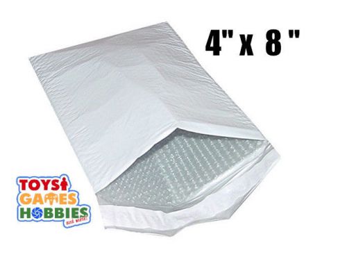 10 poly bubble mailers padded envelopes plastic shipping bags self seal 4 x 8 for sale