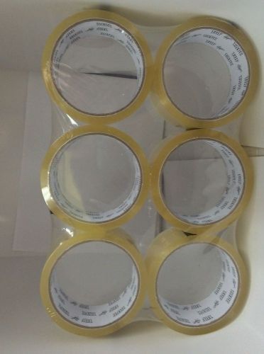6 ROLLS - CLEAR SEALING PACKING SHIPPING TAPE - 2&#034; x 55 YARDS
