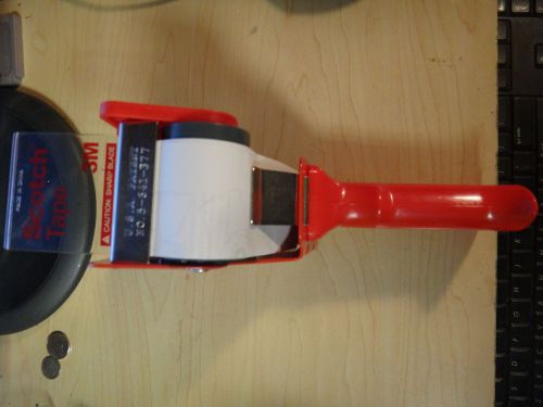 3m scotch pistol grip tape dispenser, retractable blade, for 3&#034; core, red/gray for sale