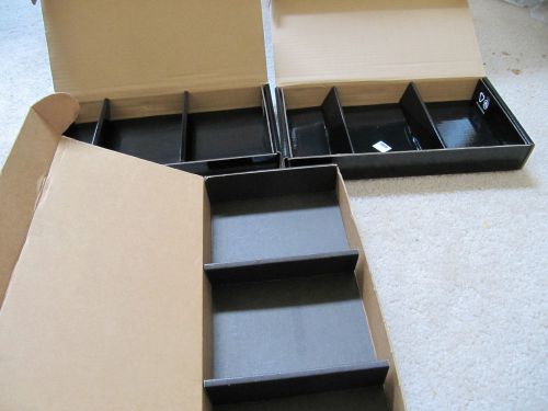 3 black gift boxes(3 compartments in each box),-storage boxes, display box for sale
