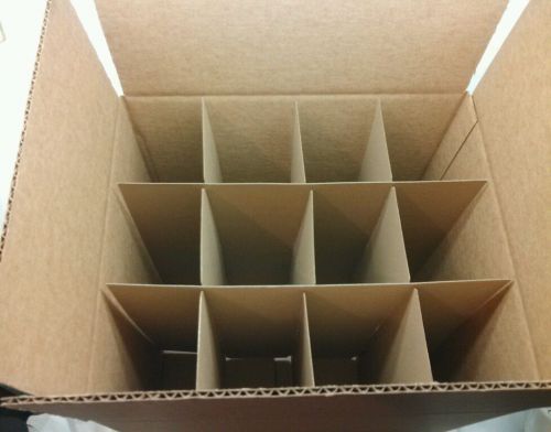 Wine Bottle Shipping Kit Qty. of 10 14&#034;x12&#034;x12&#034; w/Dividers, Bubble Wrap &amp; Tape