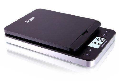 Saga 86 lb black digital postal shipping scale x 0.1 oz weight for sale
