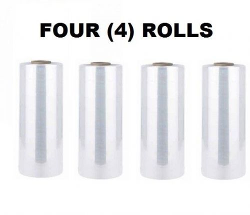 (4) rolls hwiv hand grade stretch wrap shrink film banding 18&#034; x 1500&#039; new low$! for sale