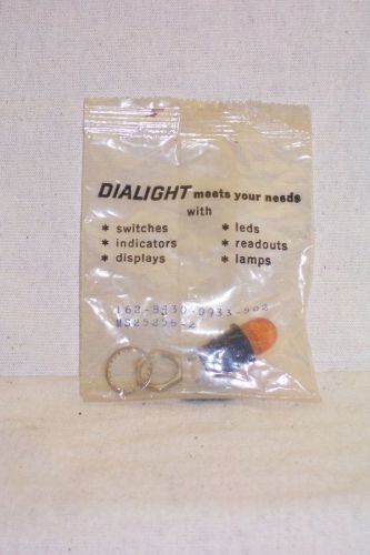 Nos dialight miniature amber panel light bulb holder 162-8430-0933-502 ms25256-2 for sale