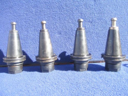 #T21 Lot of 4 TSD Universal # 100 CAT 50 Collect Chuck CNC Glange Tool Holder