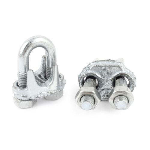 2 Pcs Stainless Steel Wire Rope Clip U-Bolt Cable Clamp 12mm
