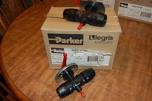 Case 2 new parker transair ball butterfly lockable valve, vented 4099 17 00 for sale