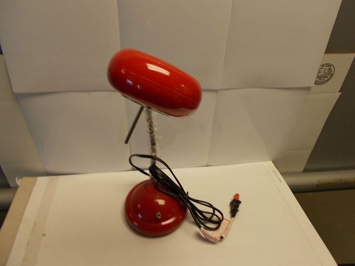Very nice Red Student Desk Lamp. Red Finish w/ chrome accent. Flexible shaft