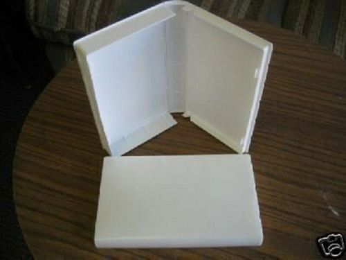 100 STANDARD VHS CASES WITH OUTER FULL SLEEVE - WHITE - PSV12 NO HUB