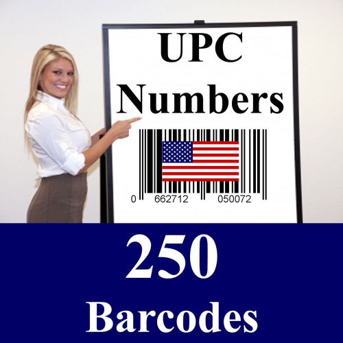 250 Certified UPC Numbers Barcodes Bar Code Number EAN for Amazon GS1-issued