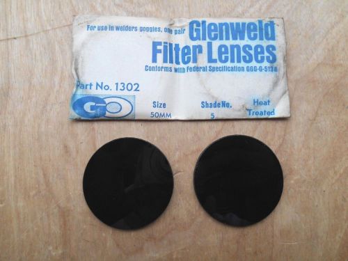Welders goggles glass filter lenses 50mm shade 5