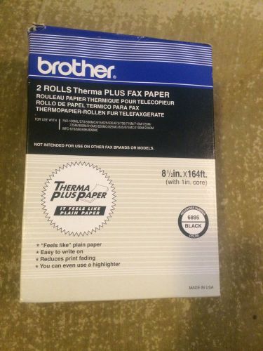 New Brother Therma Plus Fax Paper Model #6895 8.5 in X 164 ft - 2 Rolls