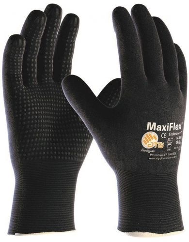 NEW G-Tek MaxiFlex Gloves Endurance 34-8745 ATG Black Coated Grip Size XL (10)