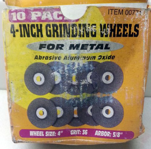 10 Pack of 4&#034; Metal Cut Off Wheels 36 grit Blades Grinding Cutting Steel - 00771