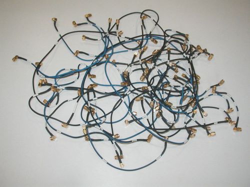 Lot of 44 SMA Cables Right Angle connectors length 5&#034;-18&#034; braded PVC insulation