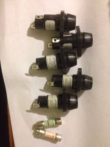 5 littelfuse 5710ccp panel mount fuse holders includes teo fuses for sale