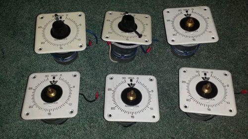 6 USED EAGLE SIGNAL ELECTRIC 30 MINUTE RACK TIMERS Ab47a6