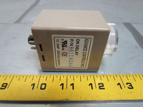 Aci 104220 8611a240 8-pin multi-voltage on delay timer 24-240vac/vdc 50/60 hz for sale