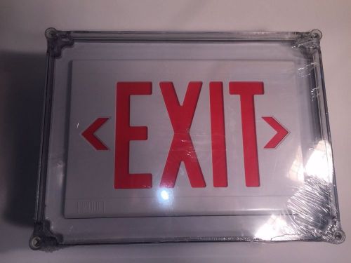 Dual-lite nema 4x Red exit sign. Rainproof AC. LN4XRW new!