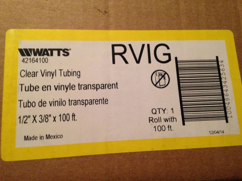 Clear Vinyl PVC Tubing  3/8&#034; ID x 1/2&#034; OD x 60&#039;  PLUMBING HVAC REFRIGERATION