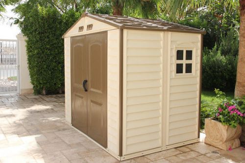 StoreAll 8&#039; x 6&#039; Vinyl Backyard Patio Shed With Floor - 30114