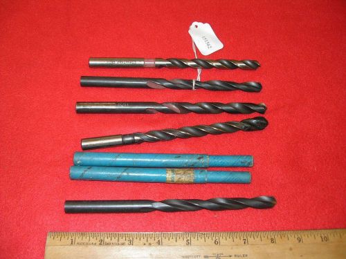 Lot of 7 Smaller Round Shank Drill Bits Coolant Type