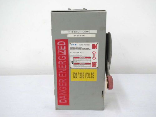 CUTLER HAMMER 3HD322N EATON 60A AMP 240V-AC 3P FUSIBLE DISCONNECT SWITCH B488753