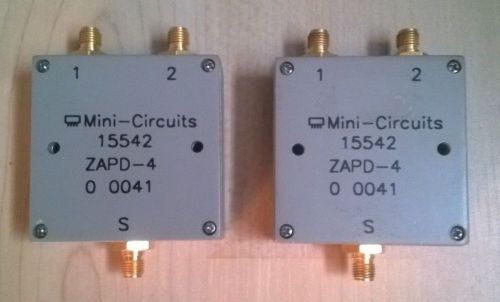 pair of Mini-Circuits power splitter / combiner 2 way ZAPD-4 SMA