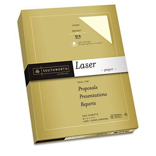 NEW SOUTHWORTH 368C 25% Cotton Premium Laser Paper,Ivory, 32 lbs, Smooth, 8-1/2